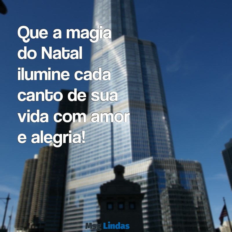 mensagens de feliz natal a todos Que a magia do Natal ilumine cada canto de sua vida com amor e alegria!