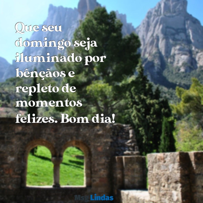 mensagens de bom dia domingo abençoado gif Que seu domingo seja iluminado por bênçãos e repleto de momentos felizes. Bom dia!