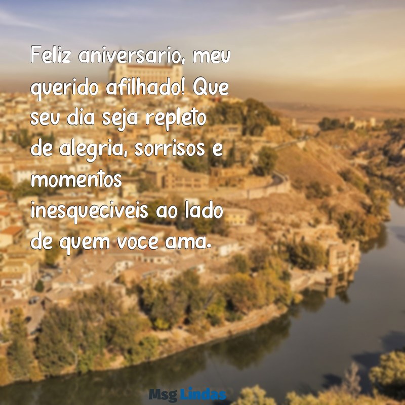 texto de aniversário para afilhado Feliz aniversário, meu querido afilhado! Que seu dia seja repleto de alegria, sorrisos e momentos inesquecíveis ao lado de quem você ama.