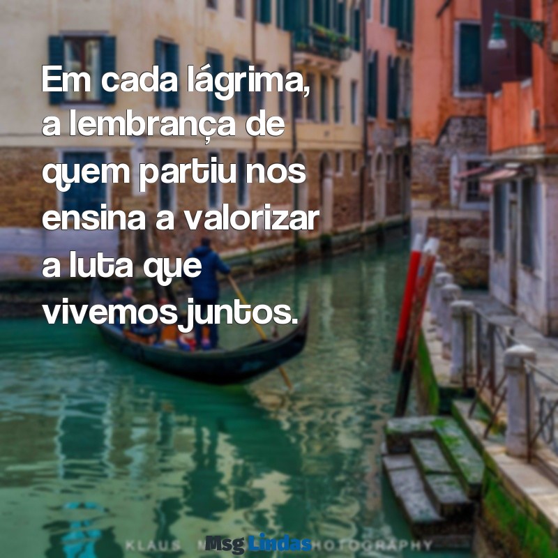 mensagens de luto combati o bom combate Em cada lágrima, a lembrança de quem partiu nos ensina a valorizar a luta que vivemos juntos.