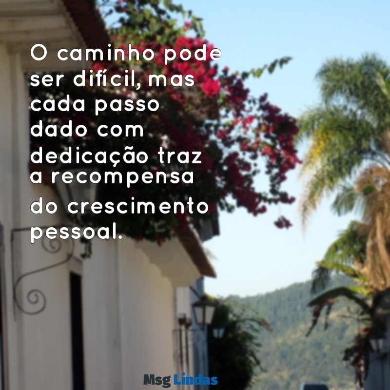 todo esforço tem sua recompensa O caminho pode ser difícil, mas cada passo dado com dedicação traz a recompensa do crescimento pessoal.