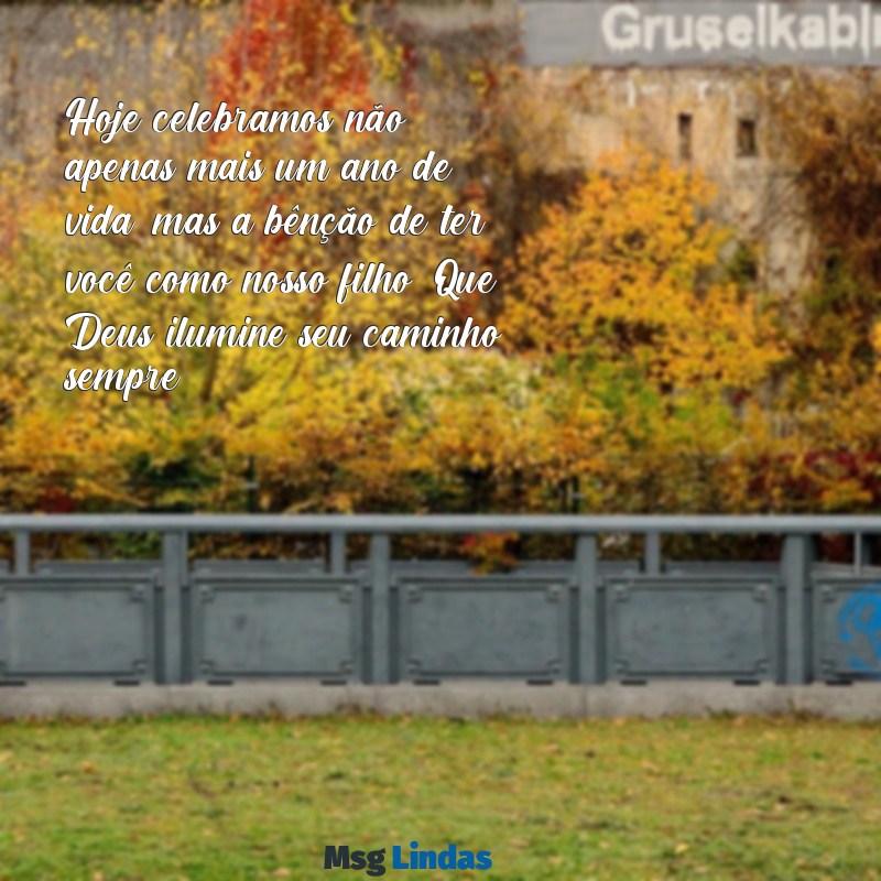 mensagens de aniversário para filho de 9 anos evangélica Hoje celebramos não apenas mais um ano de vida, mas a bênção de ter você como nosso filho. Que Deus ilumine seu caminho sempre!