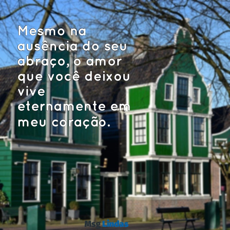 frases para mae que morreu Mesmo na ausência do seu abraço, o amor que você deixou vive eternamente em meu coração.