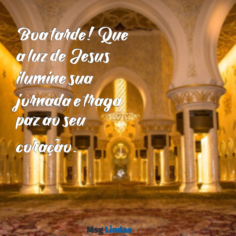 boa tarde com jesus Boa tarde! Que a luz de Jesus ilumine sua jornada e traga paz ao seu coração.