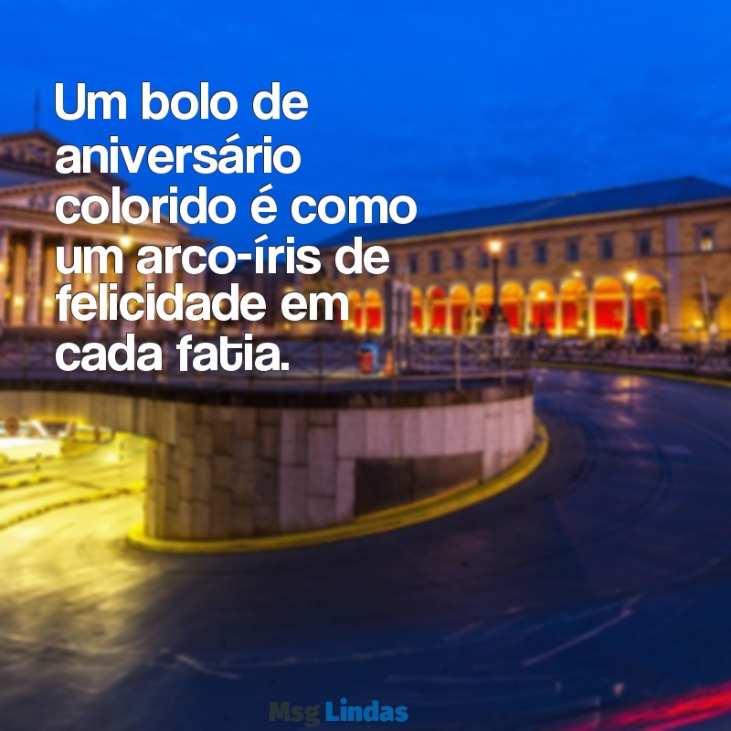 bolo de aniversário para colorir Um bolo de aniversário colorido é como um arco-íris de felicidade em cada fatia.