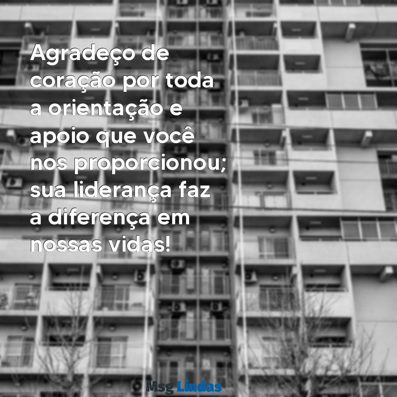 mensagens de agradecimento a coordenadora Agradeço de coração por toda a orientação e apoio que você nos proporcionou; sua liderança faz a diferença em nossas vidas!