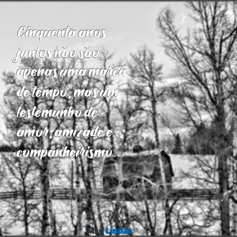 50 anos de casados Cinquenta anos juntos não são apenas uma marca de tempo, mas um testemunho de amor, amizade e companheirismo.