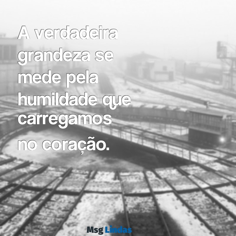 humildade sempre A verdadeira grandeza se mede pela humildade que carregamos no coração.