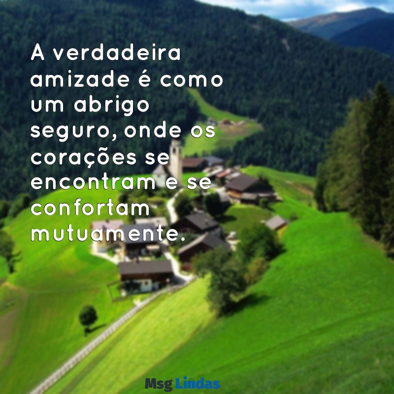 mensagens de companheiro A verdadeira amizade é como um abrigo seguro, onde os corações se encontram e se confortam mutuamente.