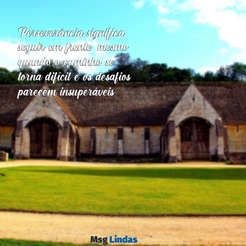 perceverancia significa Perseverância significa seguir em frente, mesmo quando o caminho se torna difícil e os desafios parecem insuperáveis.