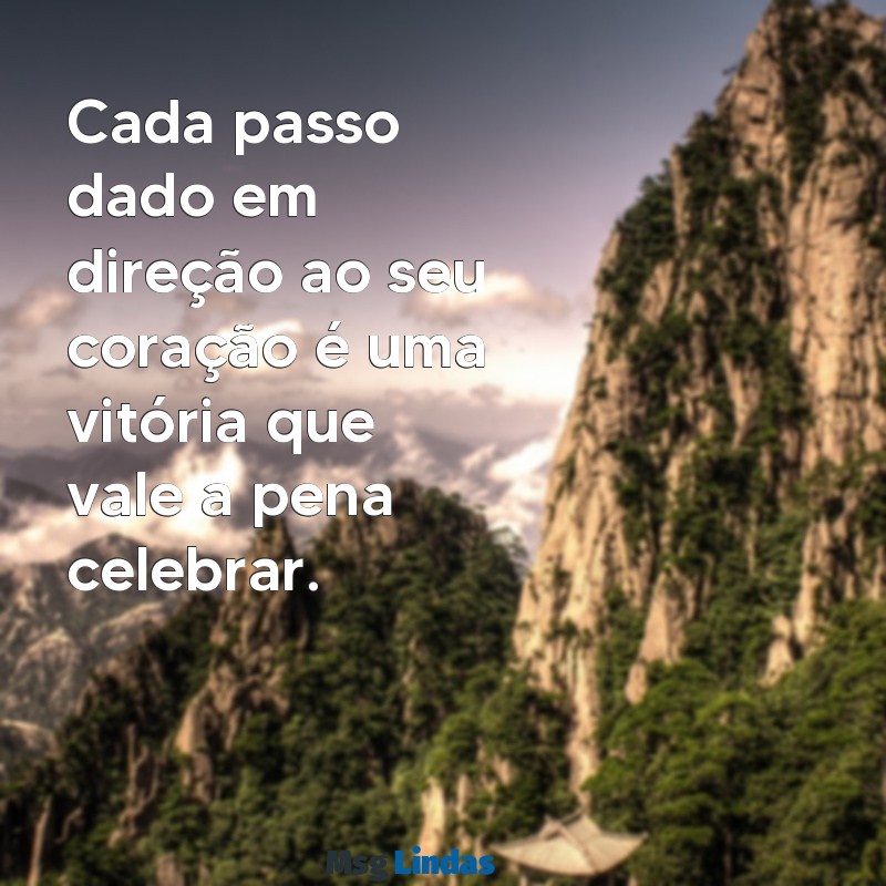 mensagens de conquista amorosa Cada passo dado em direção ao seu coração é uma vitória que vale a pena celebrar.