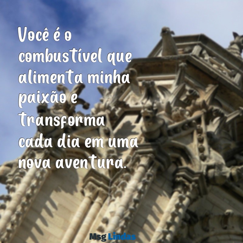 você é meu combustível frases Você é o combustível que alimenta minha paixão e transforma cada dia em uma nova aventura.