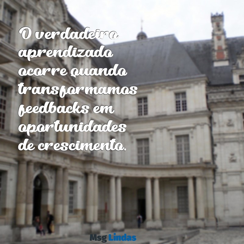 mensagens conselho de classe O verdadeiro aprendizado ocorre quando transformamos feedbacks em oportunidades de crescimento.