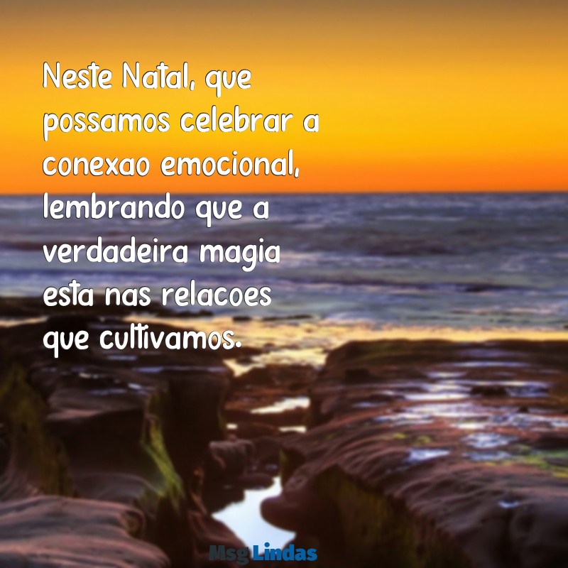 mensagens de natal psicologia Neste Natal, que possamos celebrar a conexão emocional, lembrando que a verdadeira magia está nas relações que cultivamos.