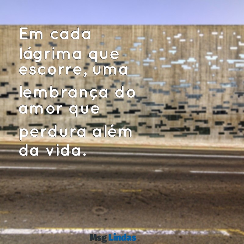 luto meu amor Em cada lágrima que escorre, uma lembrança do amor que perdura além da vida.