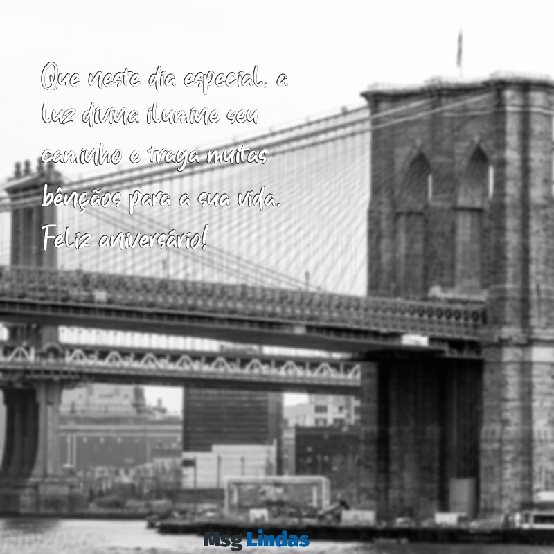 feliz aniversário para evangélico Que neste dia especial, a luz divina ilumine seu caminho e traga muitas bênçãos para a sua vida. Feliz aniversário!