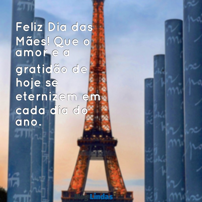 feliz dia das mães a todas Feliz Dia das Mães! Que o amor e a gratidão de hoje se eternizem em cada dia do ano.