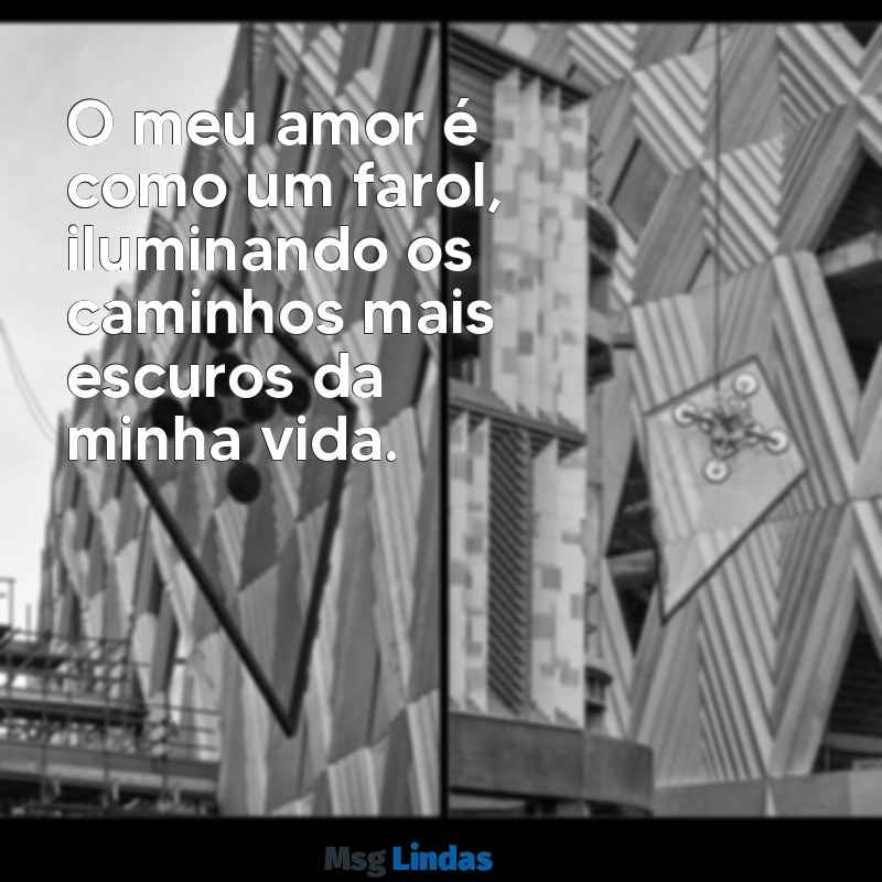 o meu amor O meu amor é como um farol, iluminando os caminhos mais escuros da minha vida.