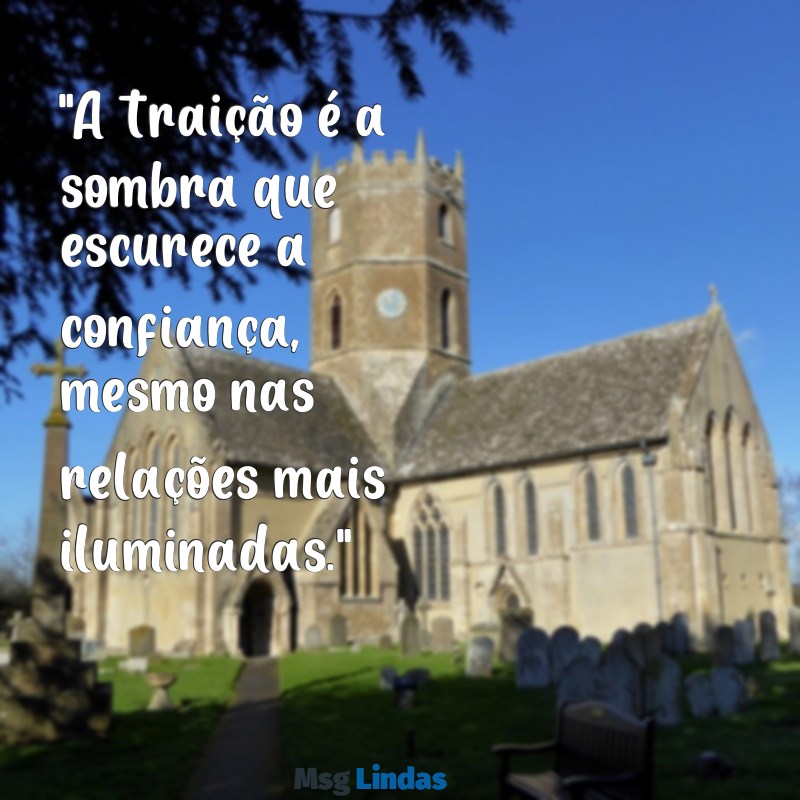 mensagens para traição "A traição é a sombra que escurece a confiança, mesmo nas relações mais iluminadas."