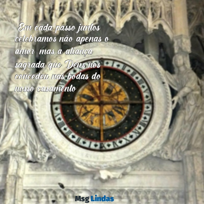 bodas de casamento evangélico "Em cada passo juntos, celebramos não apenas o amor, mas a aliança sagrada que Deus nos concedeu nas bodas do nosso casamento."