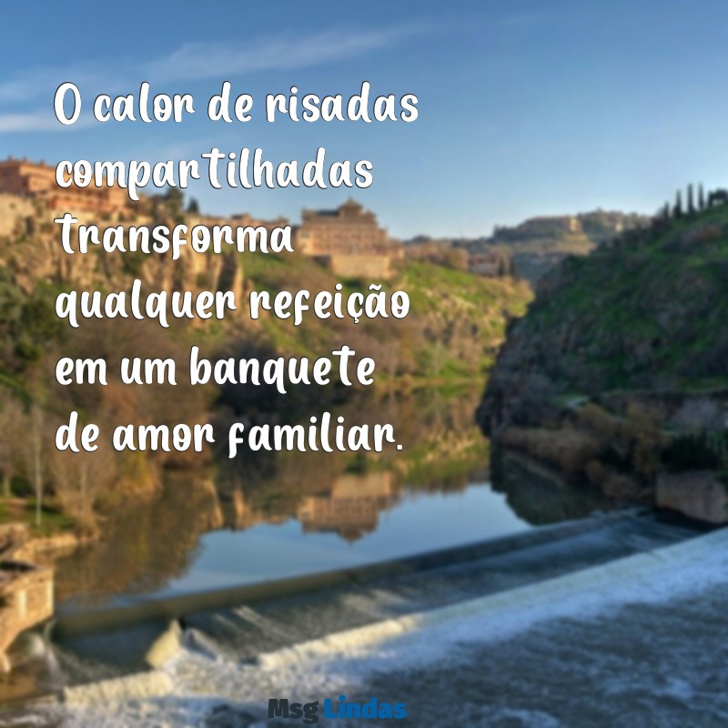 familia reunida O calor de risadas compartilhadas transforma qualquer refeição em um banquete de amor familiar.